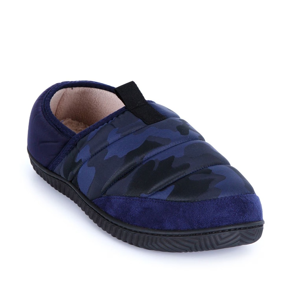 Isotoner Mens Classic Comfort Slipper Navy Camo XL 11-12 Memory Foam